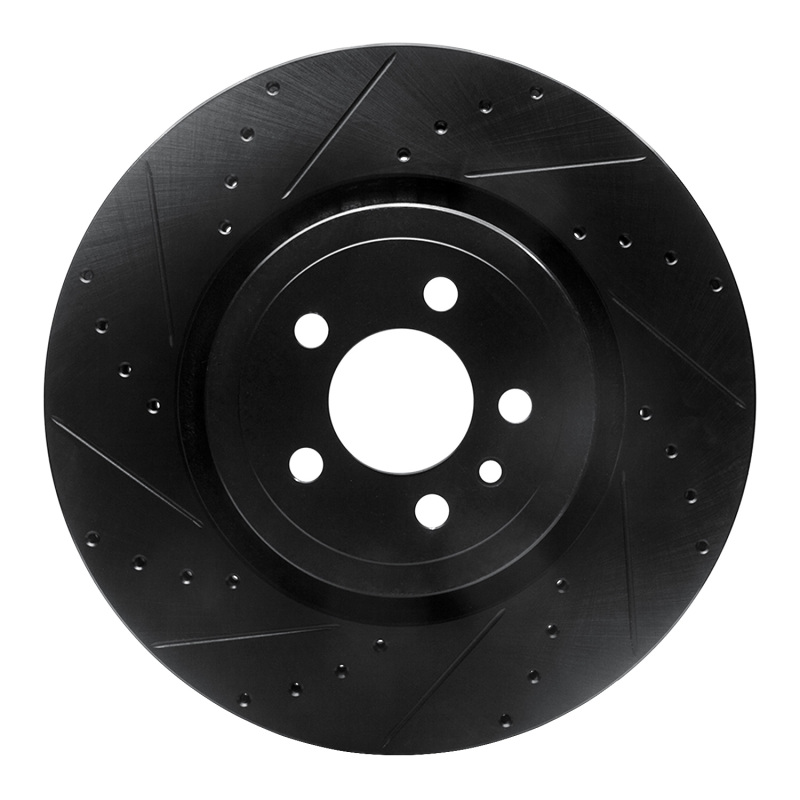 Dodge Charger Brake Rotor (1) - Front Left - R1 Concepts - Drilled & Slotted - Black - `14-`23 Dodge Charger Brake Rotor (1) - Front Left - R1 Concepts - Drilled & Slotted - Black - `14-`23